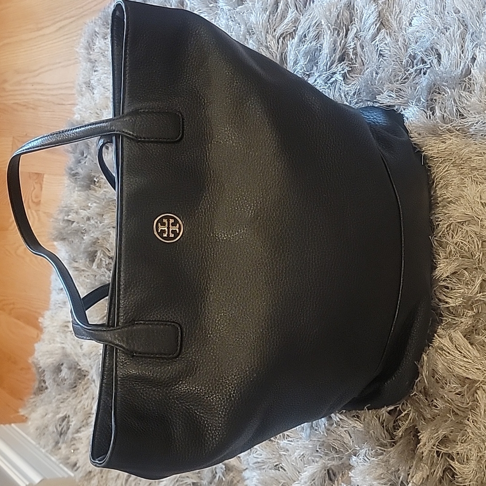Tory Burch big shopper bag , black soft leather